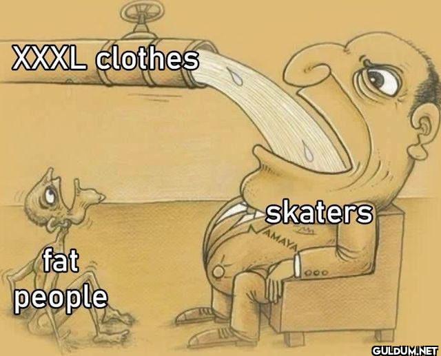 XXXL clothes fat people skaters 900