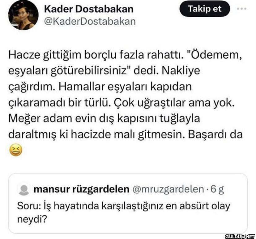 Takip et Hacze gittiğim...