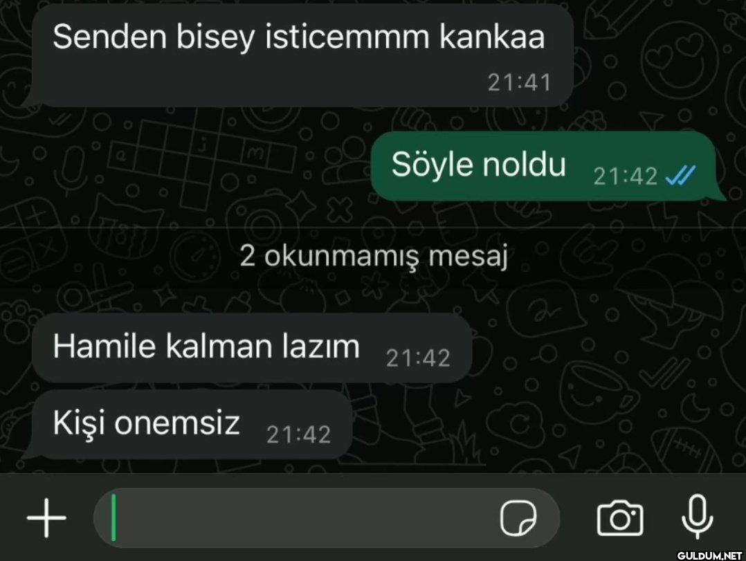 Senden bisey isticemmm...