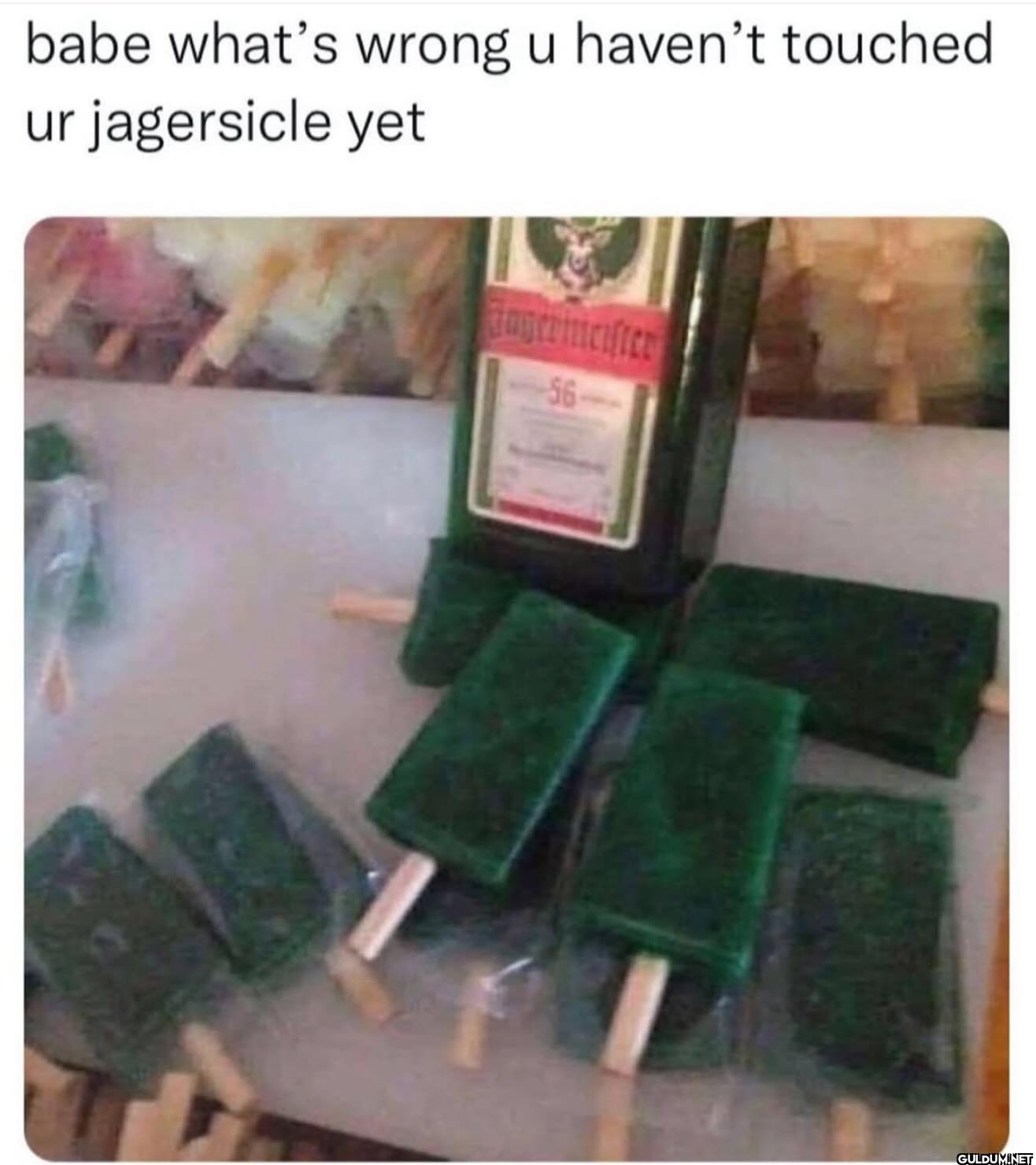 jagersicle    babe what's...
