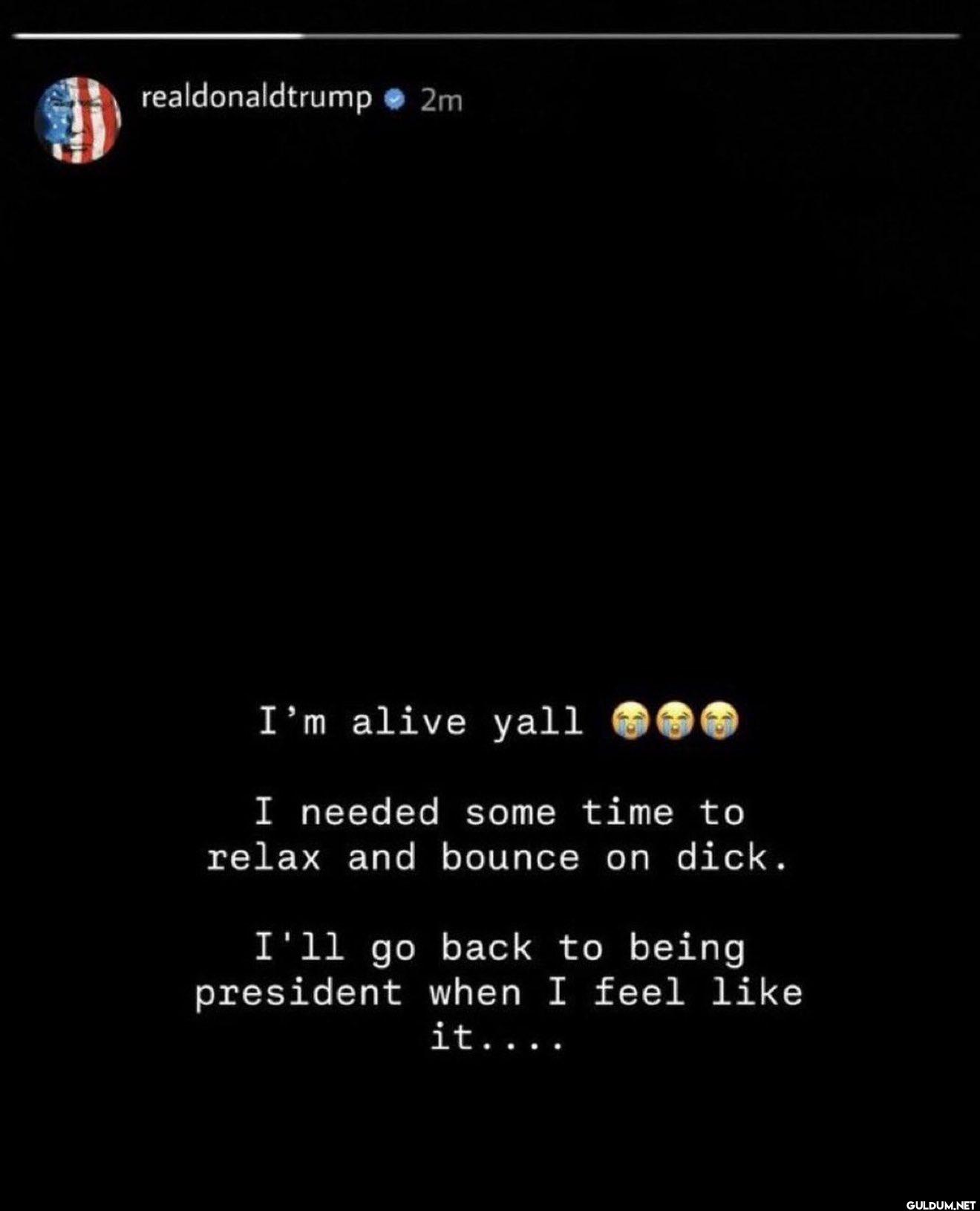 realdonaldtrump • 2m I'm...