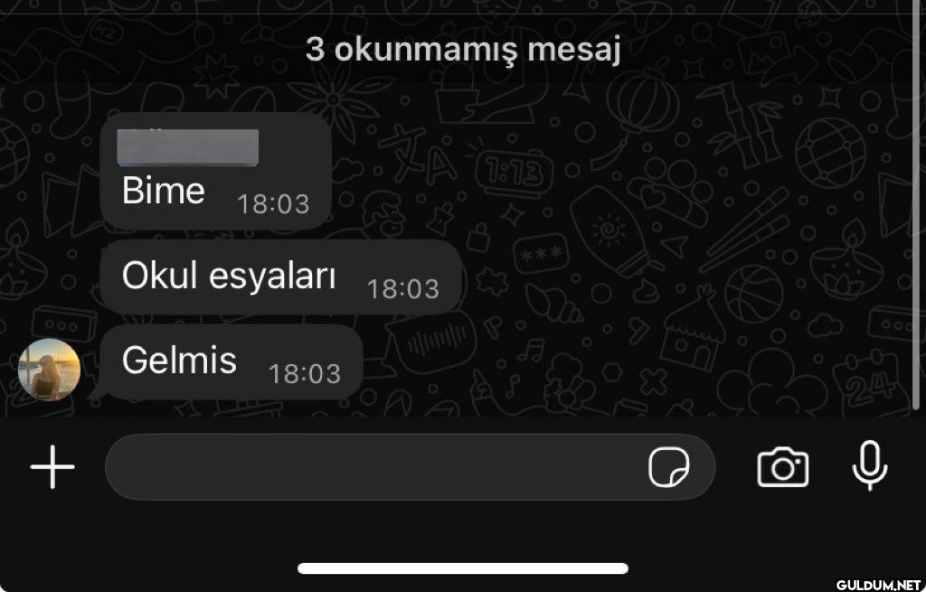 000 + 3 okunmamış mesaj...
