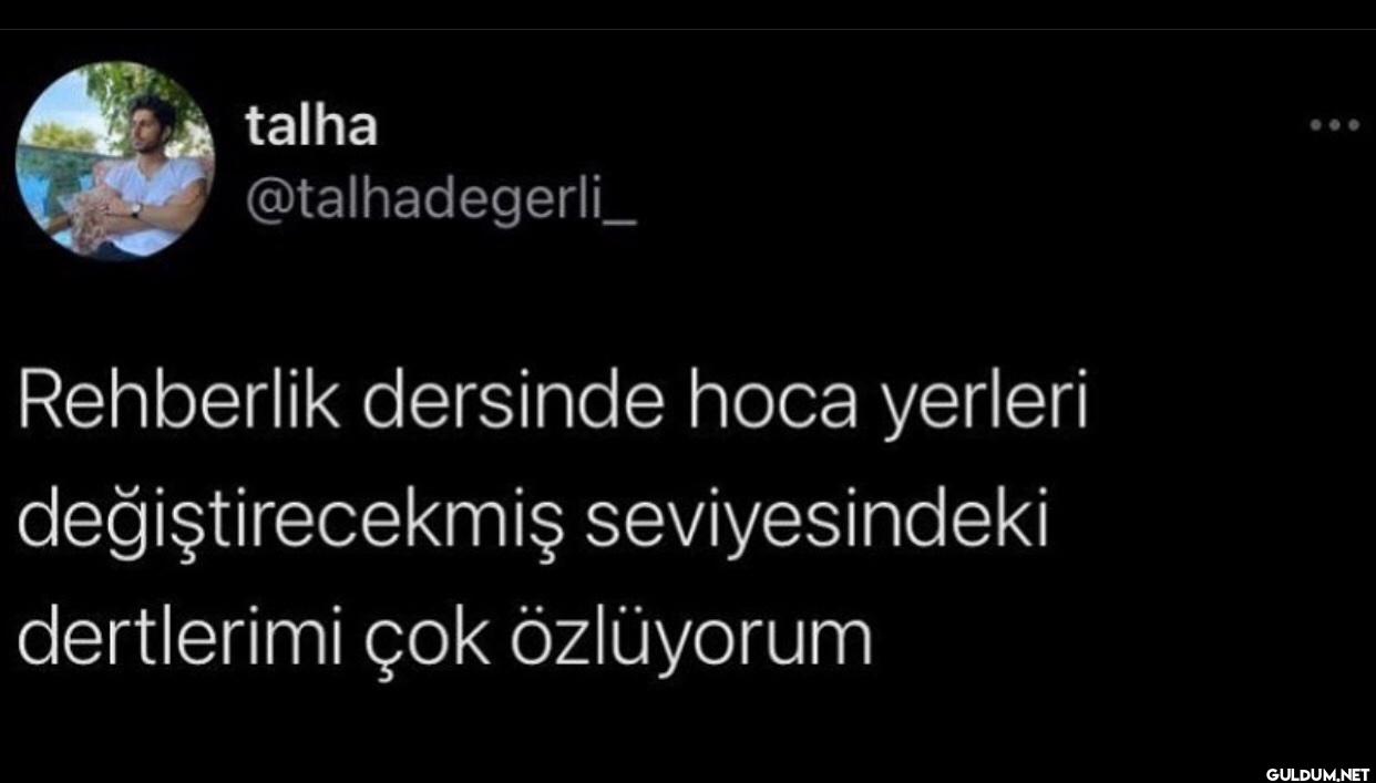 Rehberlik dersinde hoca...