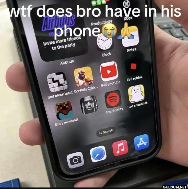 wtf does bro have in his...