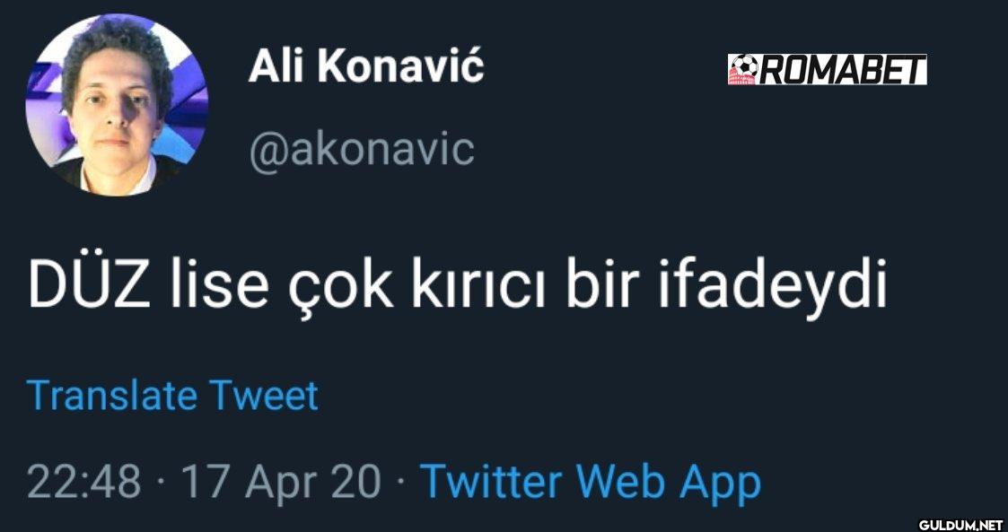 ROMABET DÜZ lise çok...