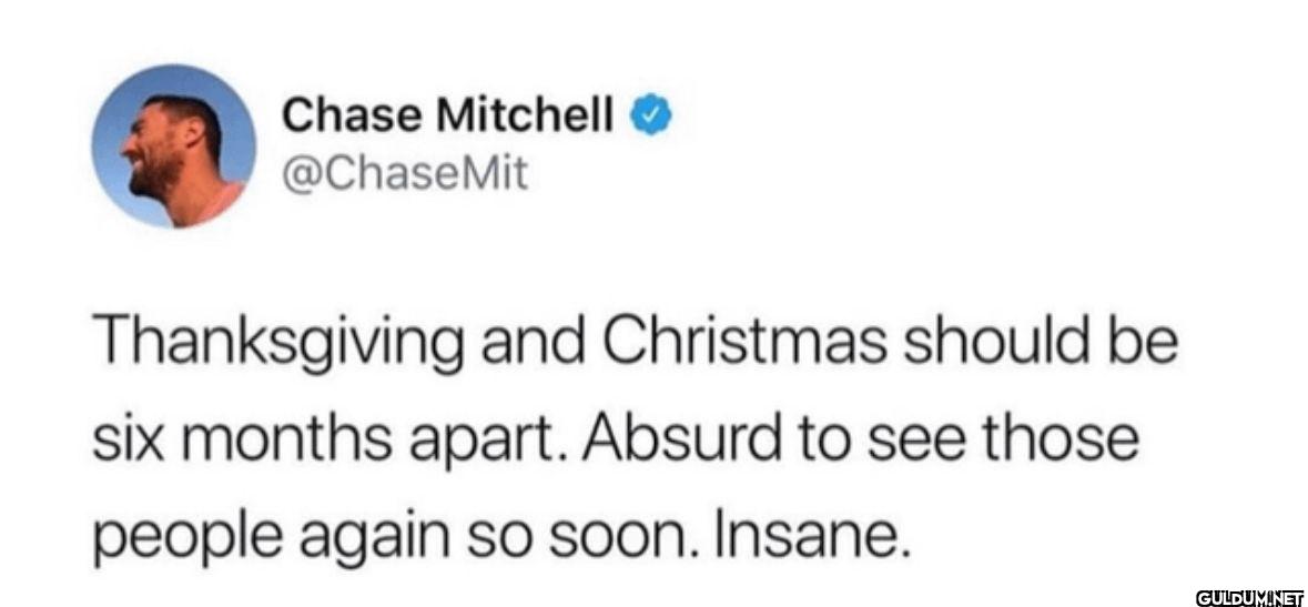 Thanksgiving and Christmas...