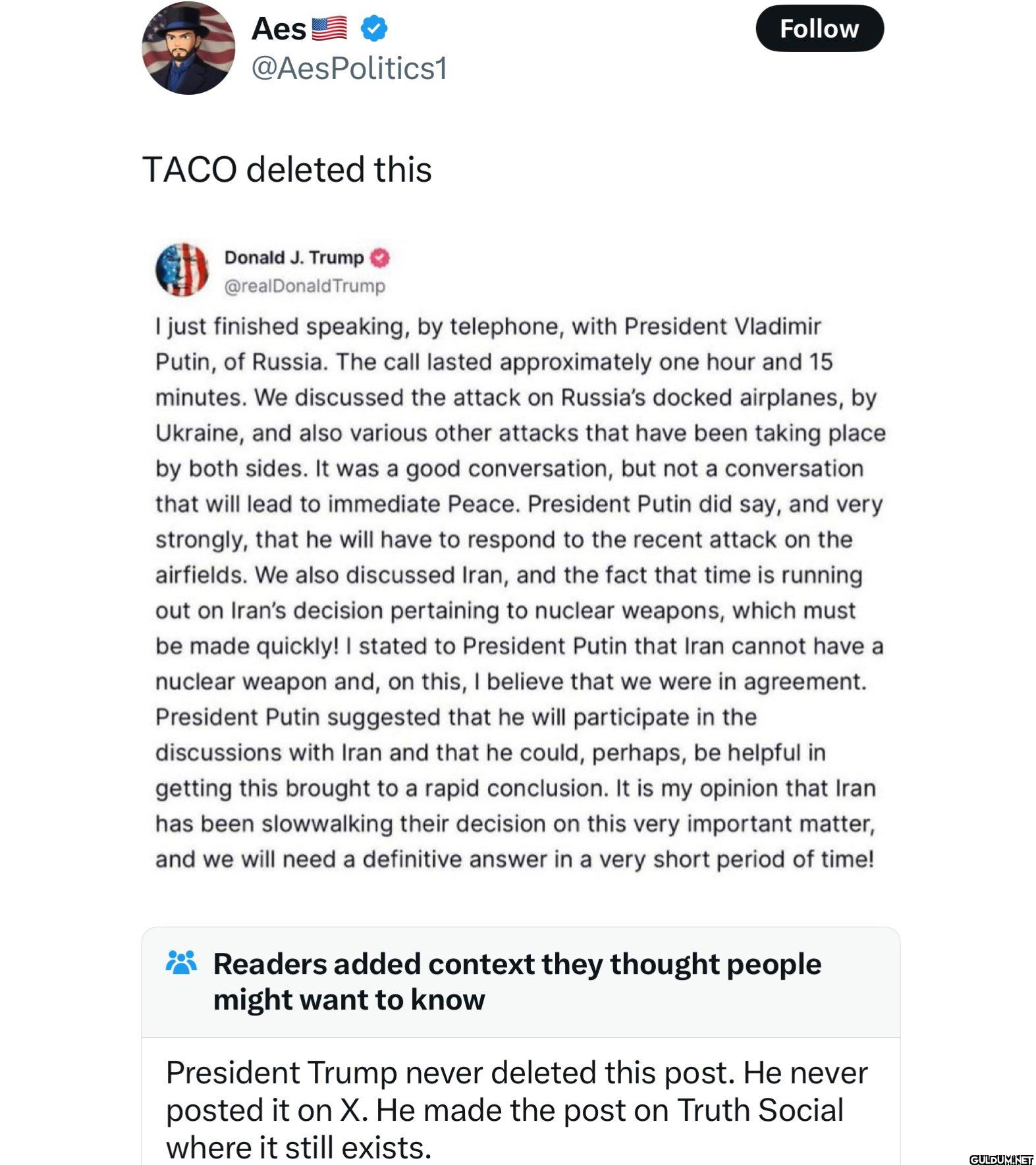 TACO deleted this Follow...