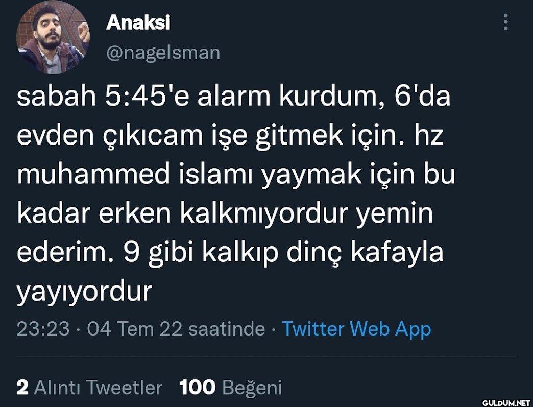 sabah 5:45'e alarm kurdum,...