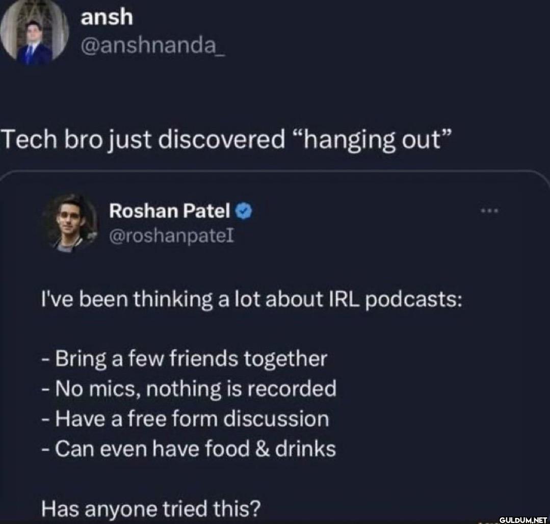 Tech bro just discovered...
