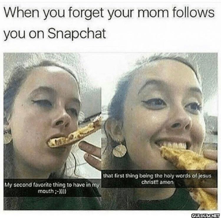When you forget your mom...