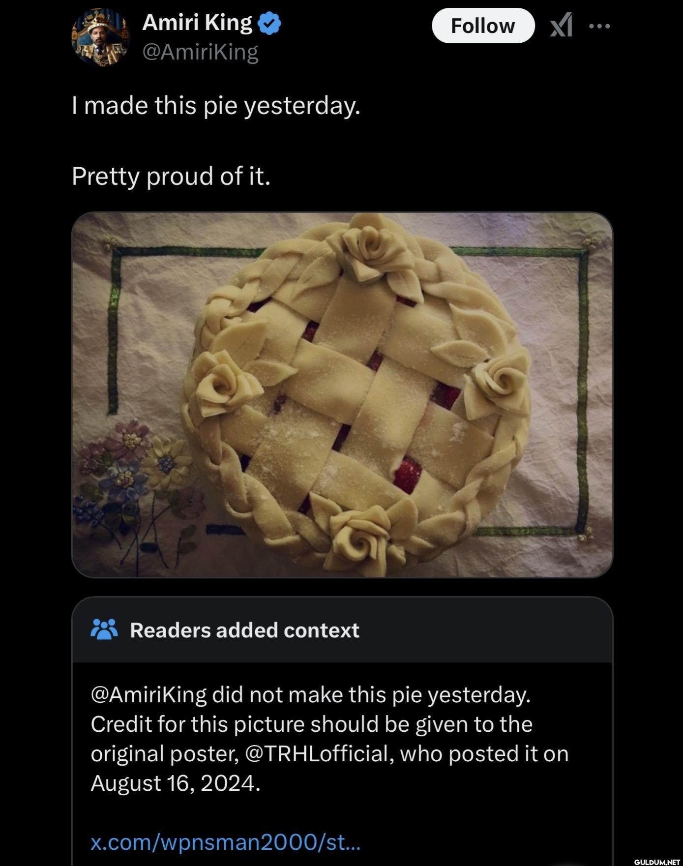 I made this pie yesterday....