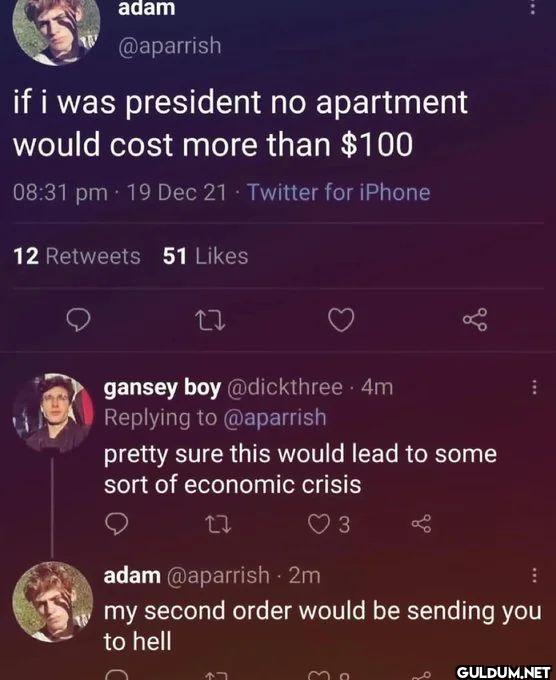 if i was president no...