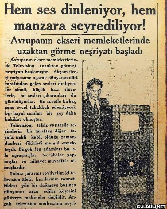 Televizyonun icadının Türk...