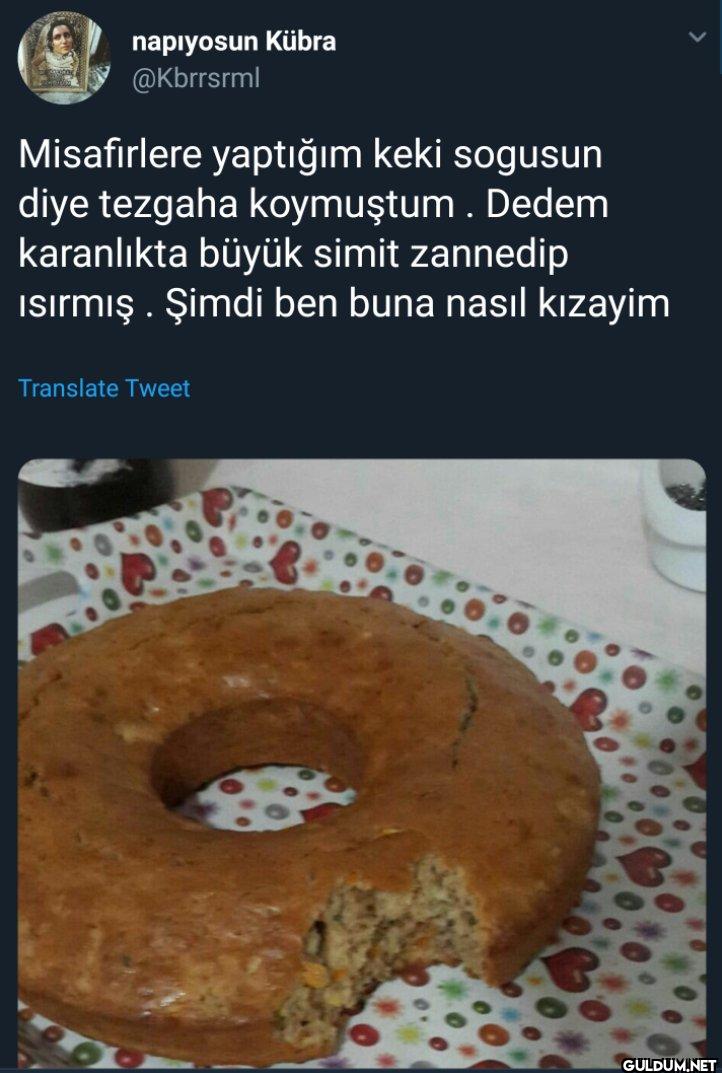 Misafirlere yaptığım keki...