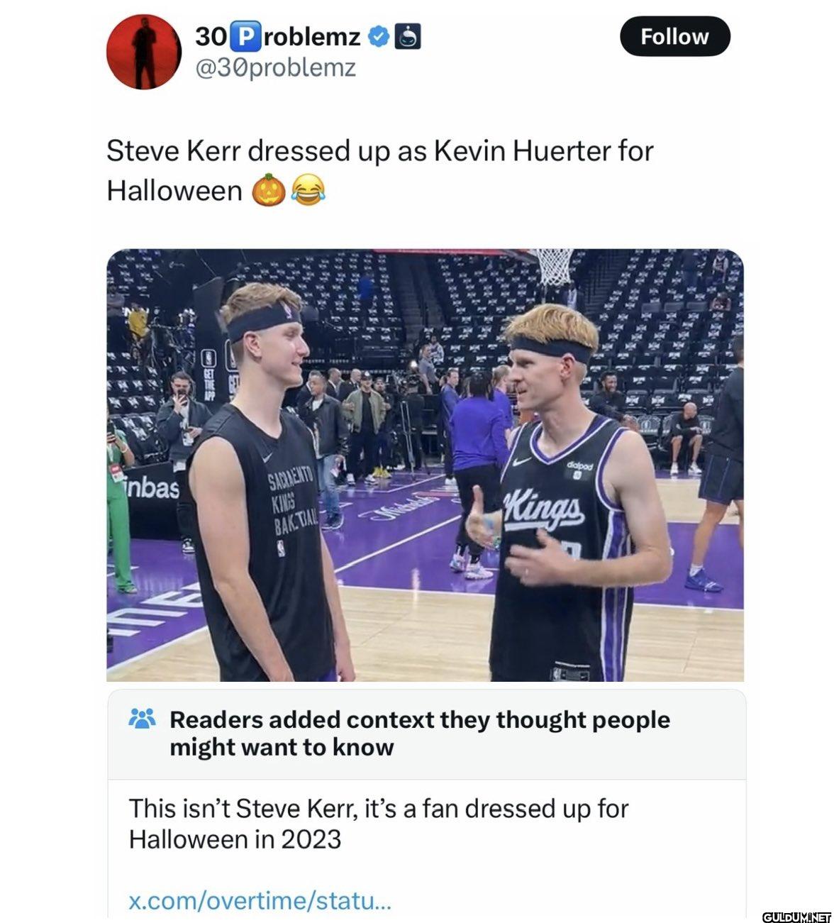 Steve Kerr dressed up as...