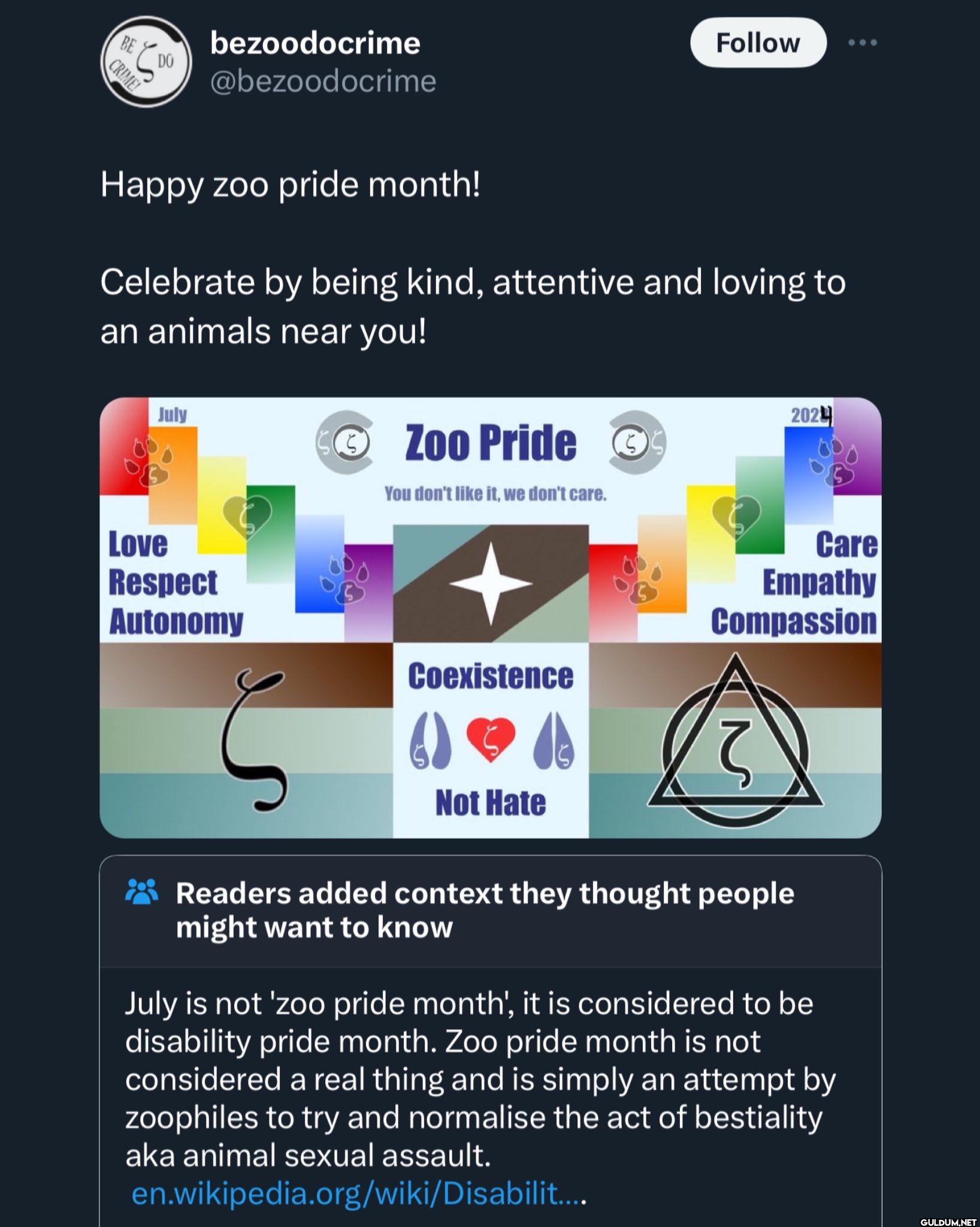 Follow Happy zoo pride...