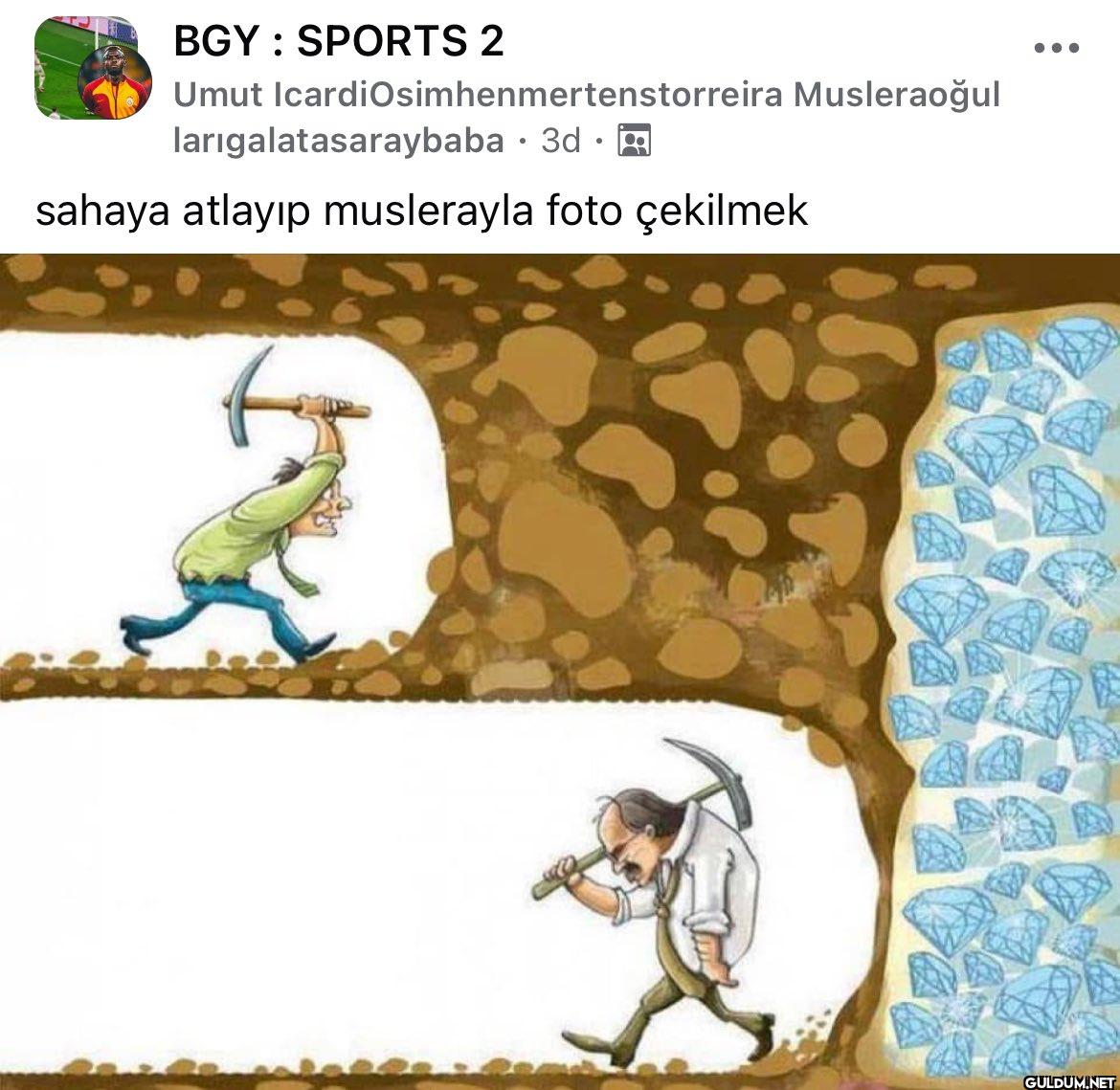 sahaya atlayıp o kadar...
