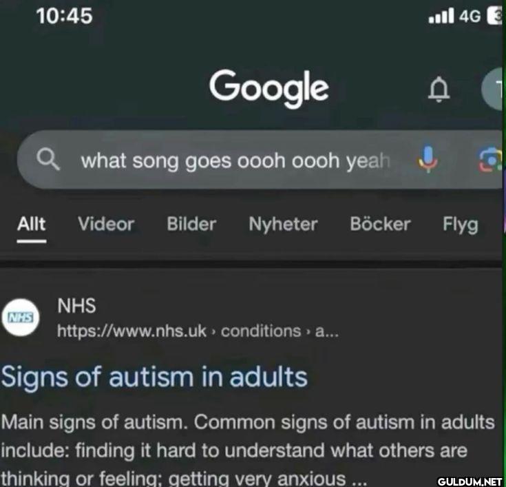 Google what song goes oooh...