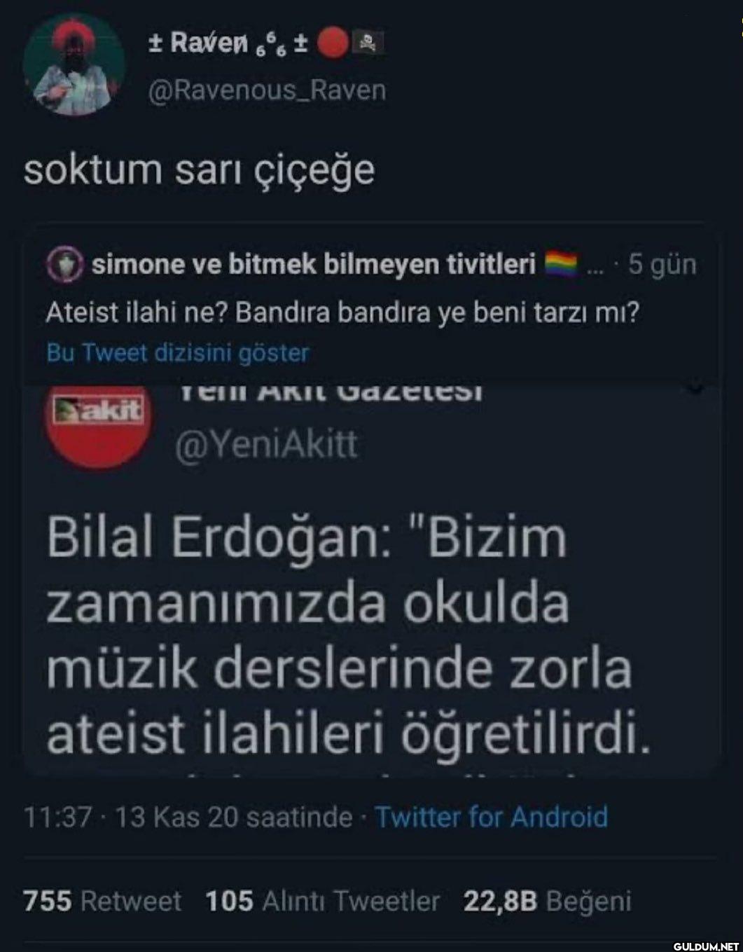 soktum sarı çiçeğe simone...