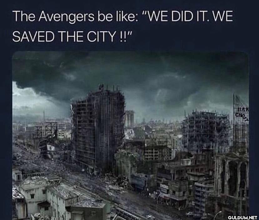 The Avengers be like: "WE...