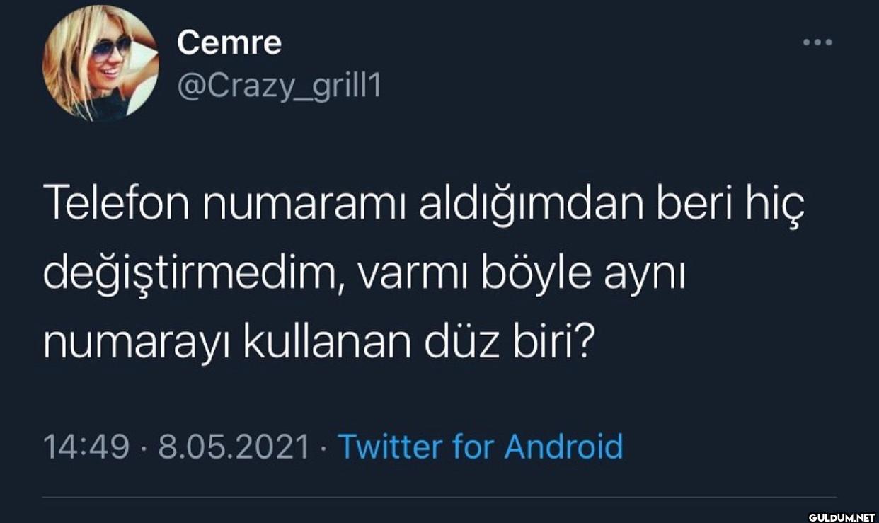 Telefon numaramı...