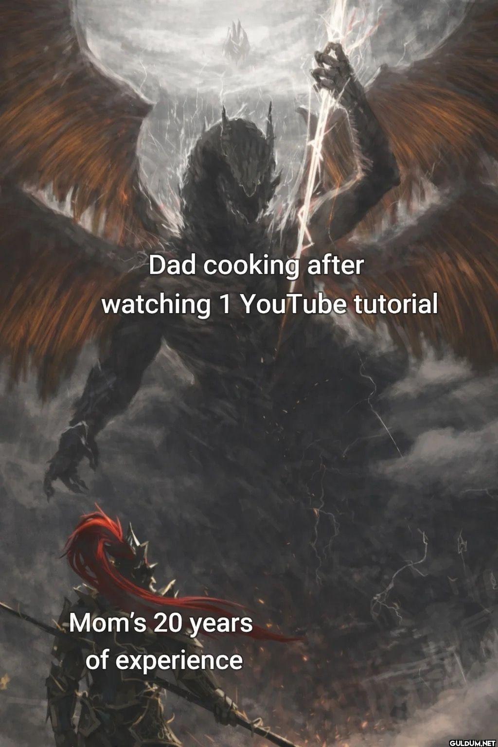 Dad cooking after watching...