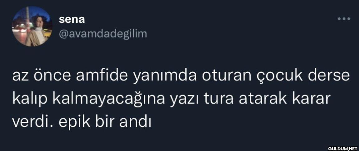 az önce amfide yanımda...