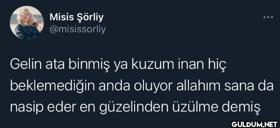 Gelin ata binmiş ya kuzum...