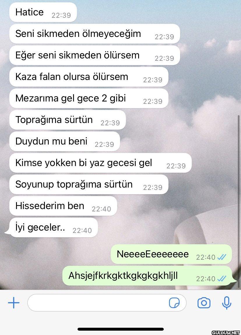 Hatice 22:39 Seni sikmeden...