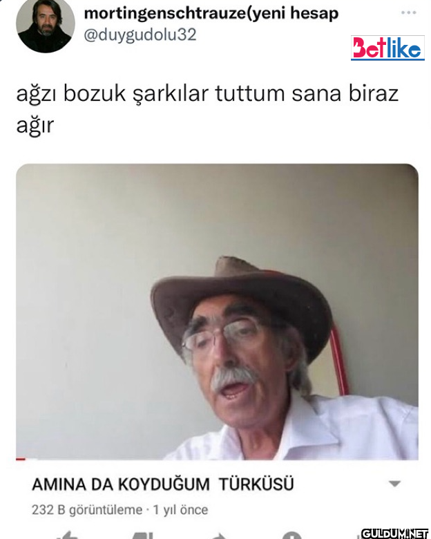 Betlike ağzı bozuk...