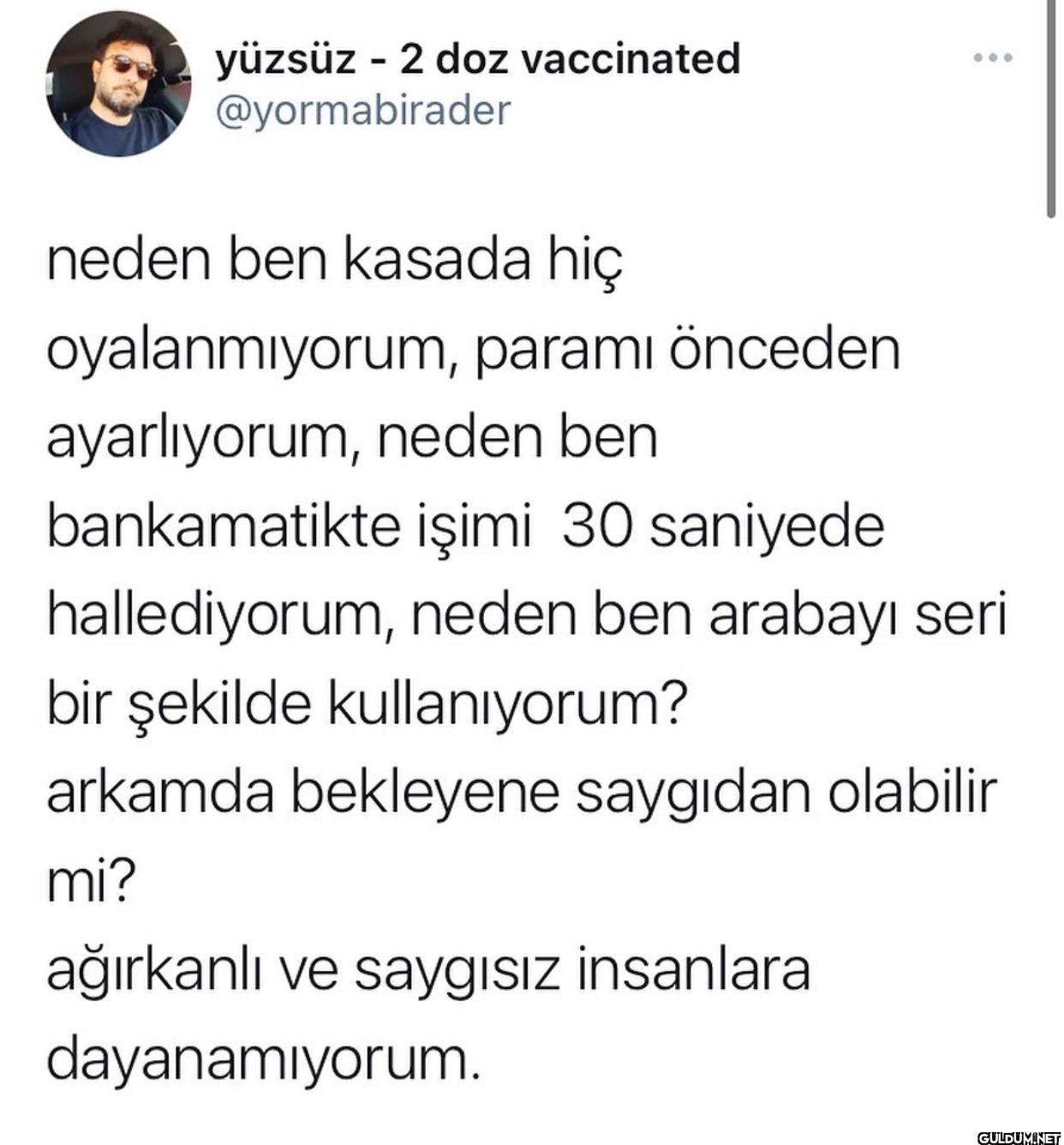 neden ben kasada hiç...