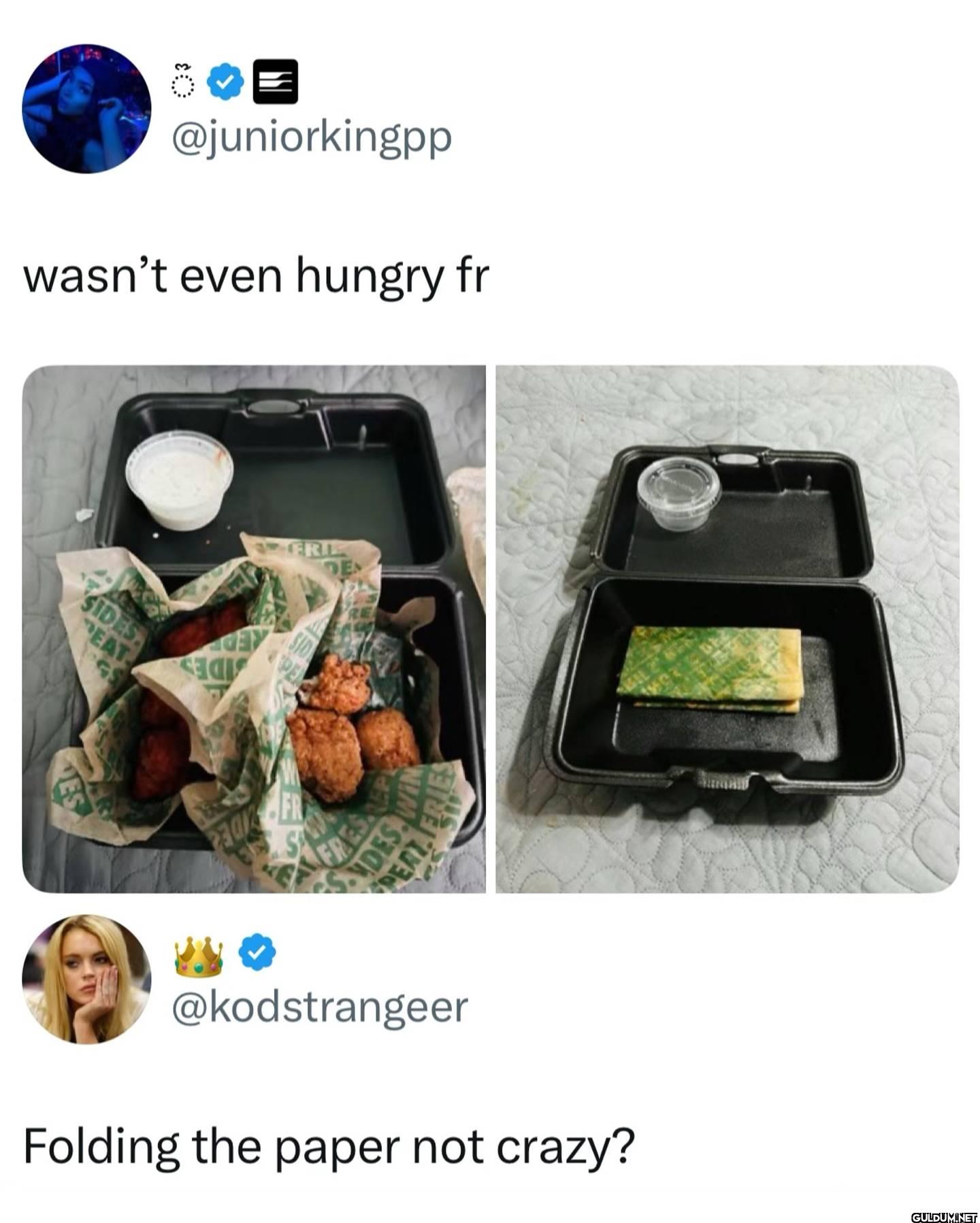 wasn't even hungry fr...