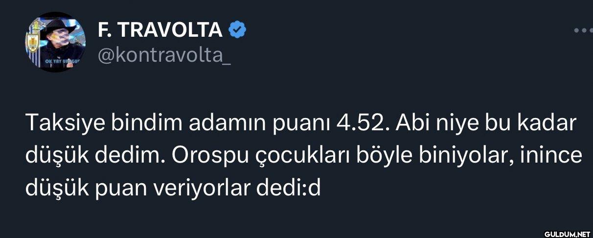 Taksiye bindim adamın...