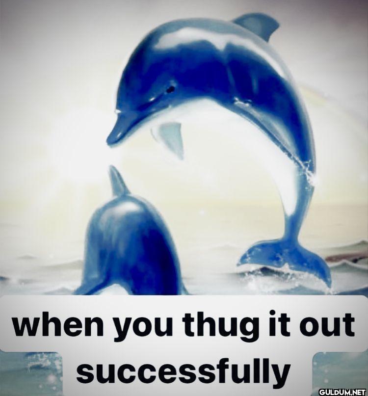 when you thug it out successfully