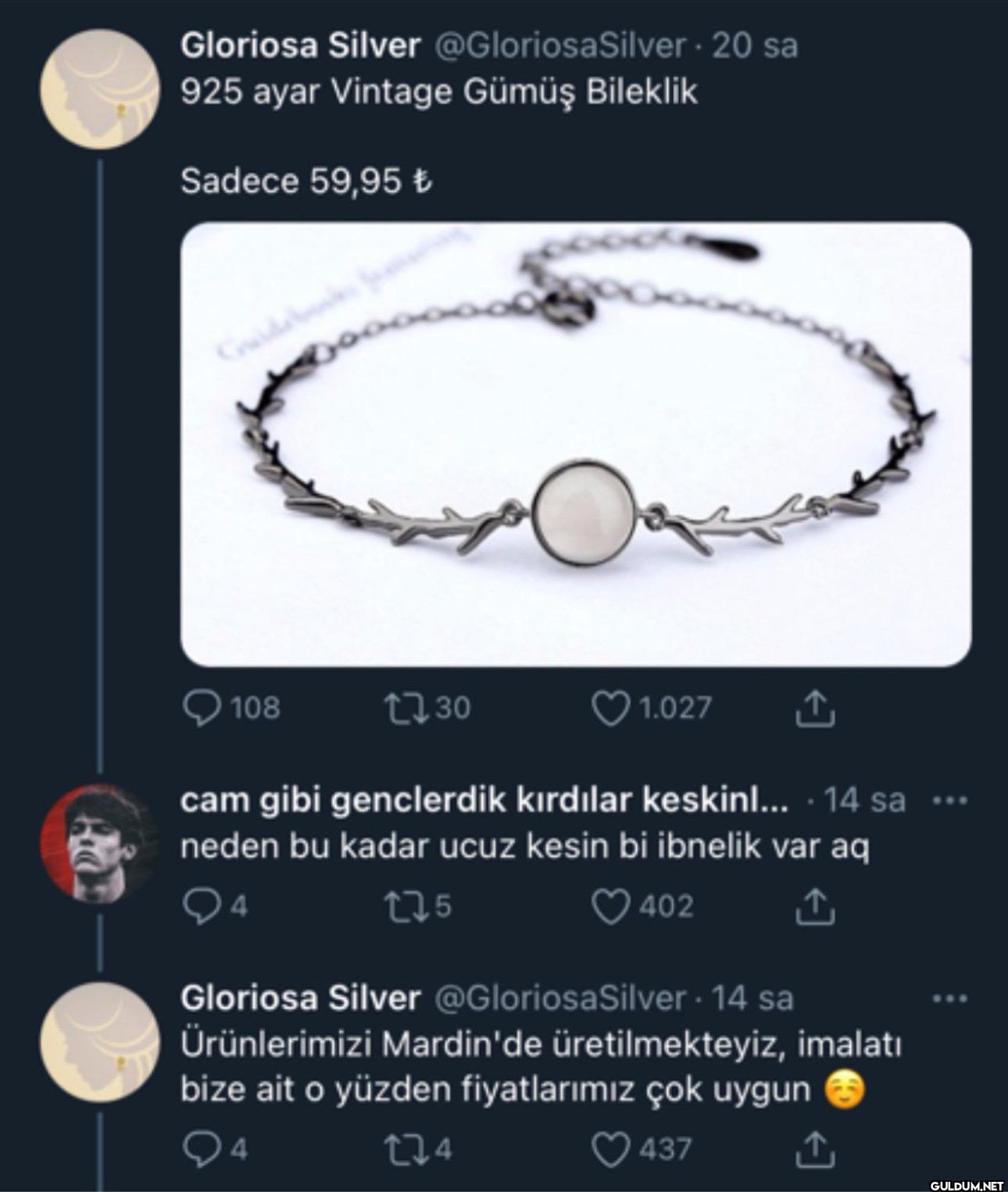 - 20 sa 925 ayar Vintage...