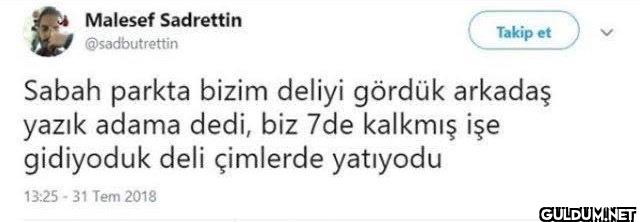 Takip et Sabah parkta...