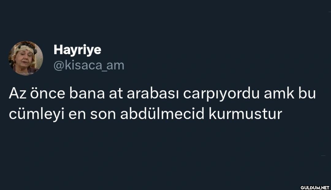 Az önce bana at arabası...
