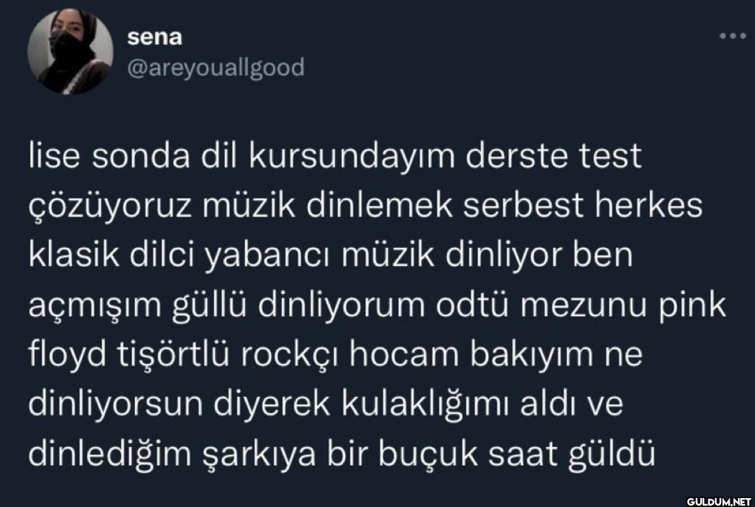 lise sonda dil kursundayım...