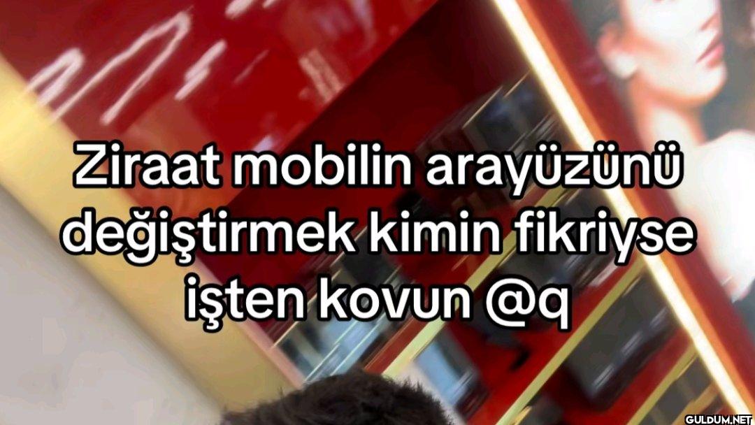 Ziraat mobilin arayüzünü...