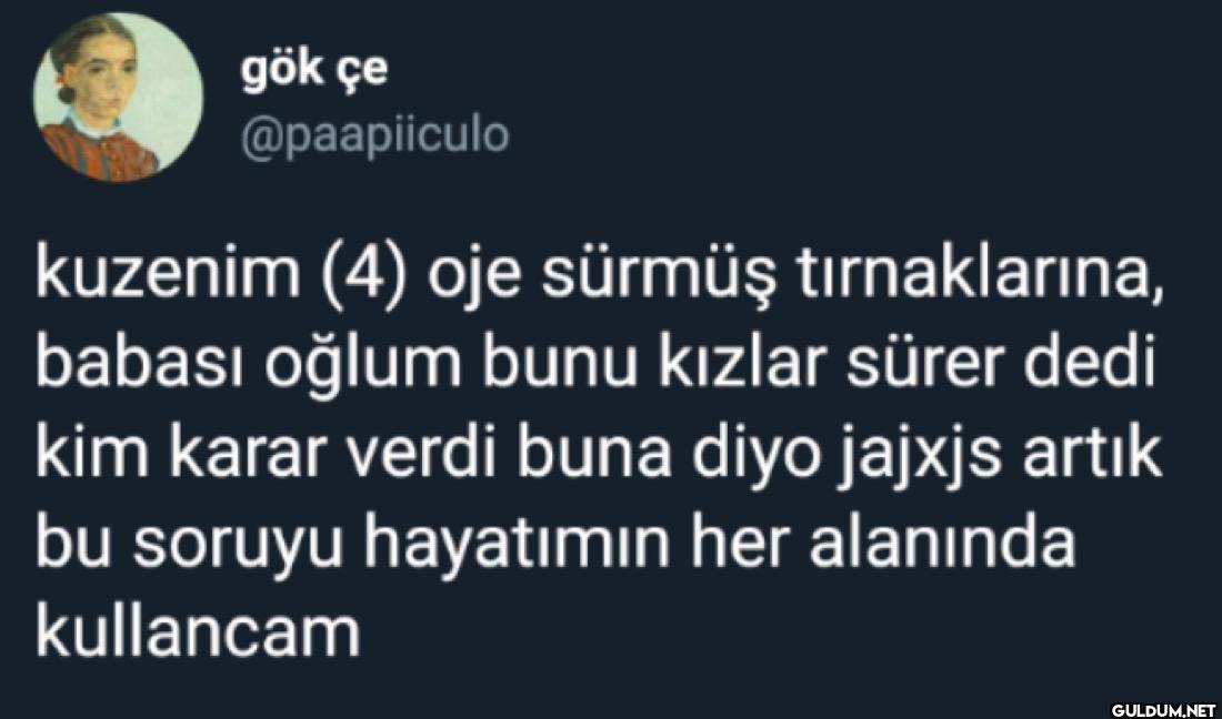 kuzenim (4) oje sürmüş...