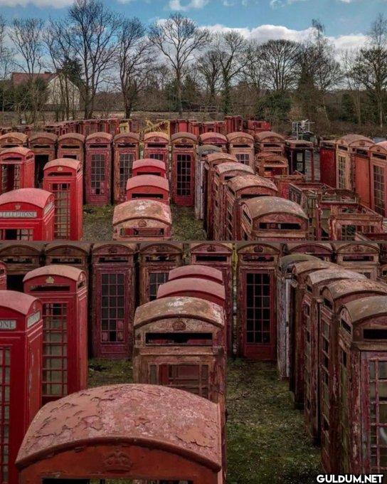 2. British red telephone...