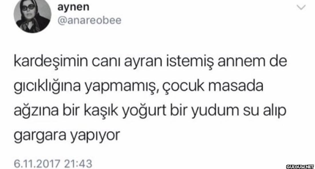 kardeşimin canı ayran...