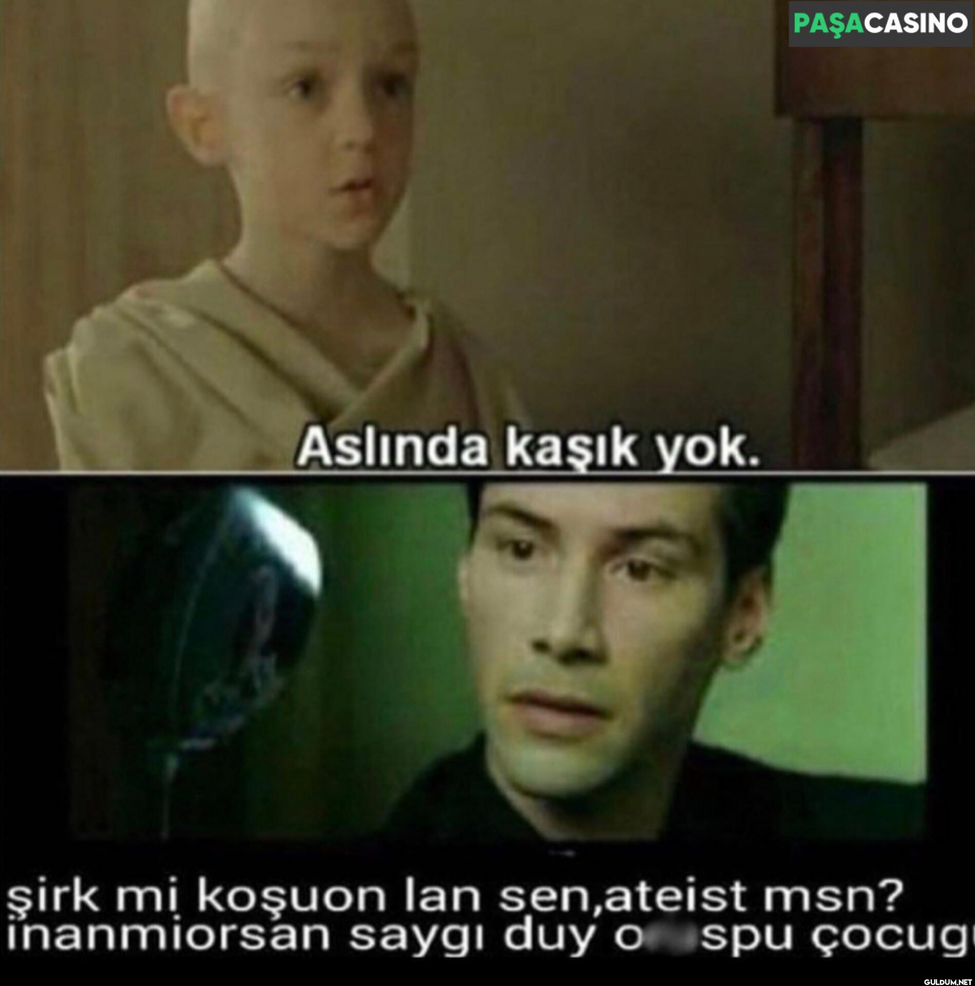 Aslında kaşık yok....