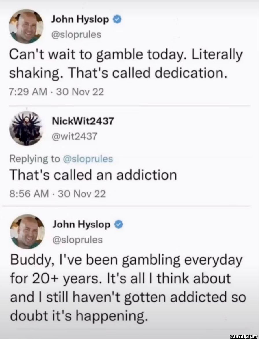 Can't wait to gamble...