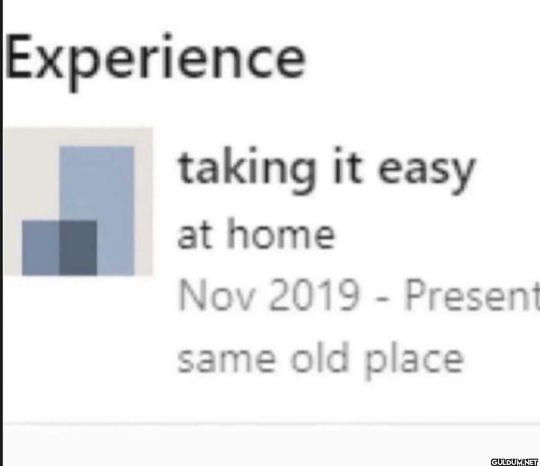 Experience taking it easy...