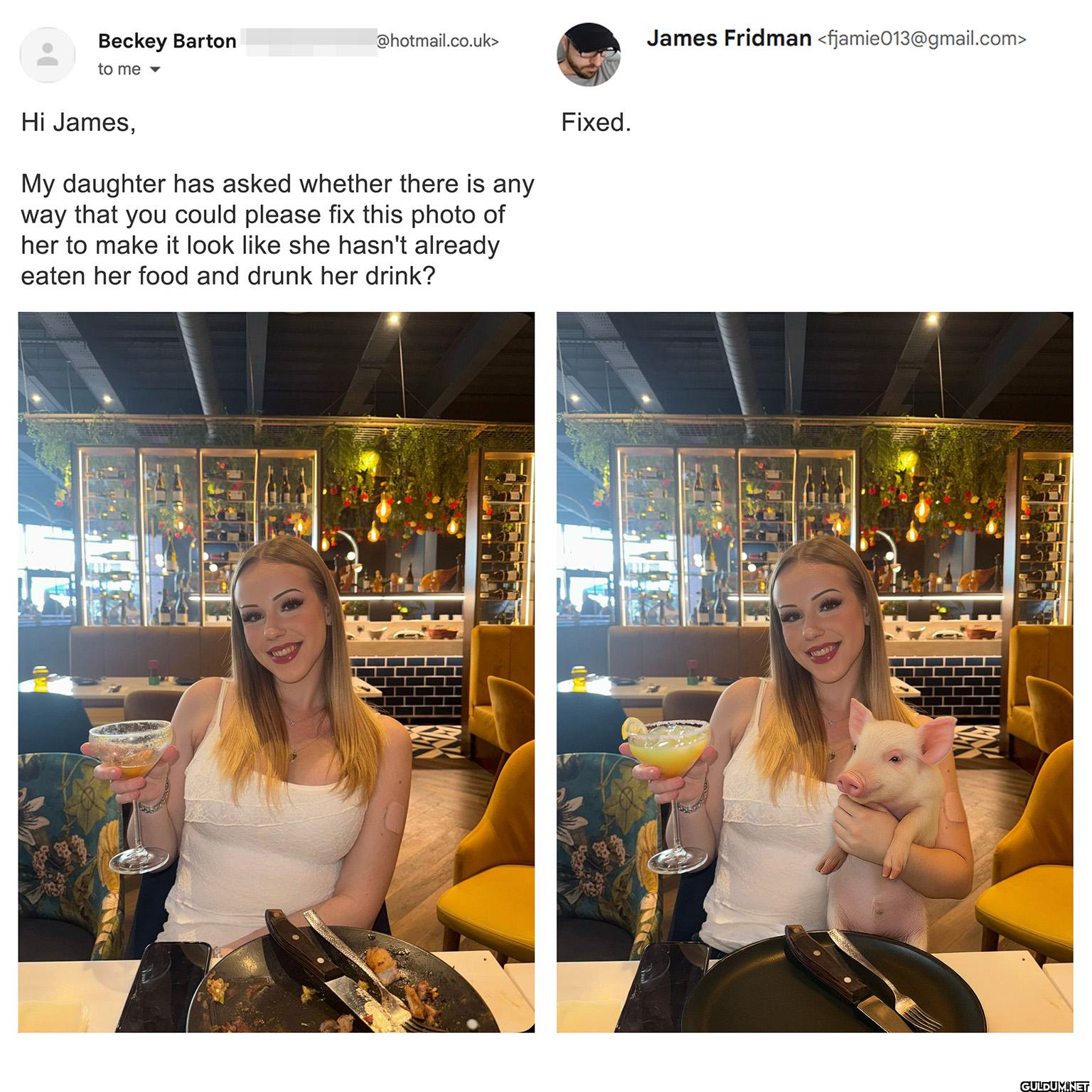 to me Hi James, My...