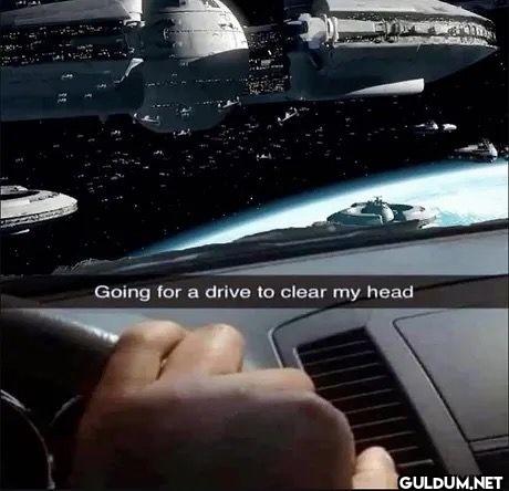Going for a drive to clear my head