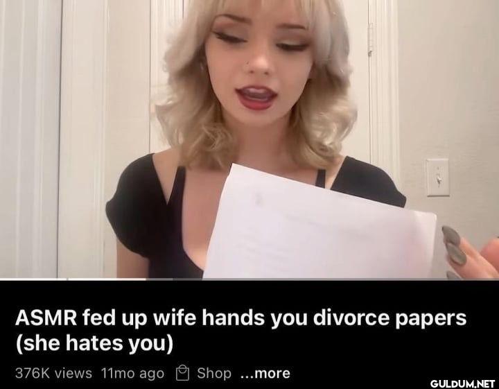 ASMR fed up wife hands you...