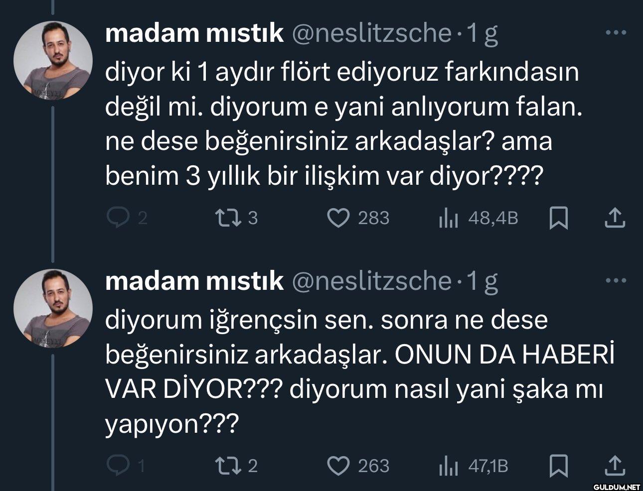 1g neyse flörtleşiyoruz da...