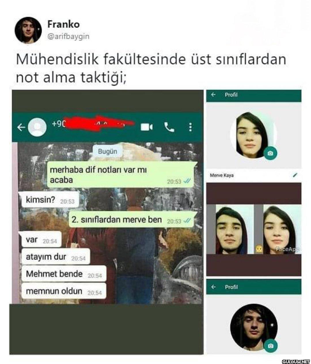 Mühendislik fakültesinde...